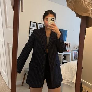 Everlane NWT The Oversized Blazer (Wool Pinstripe)